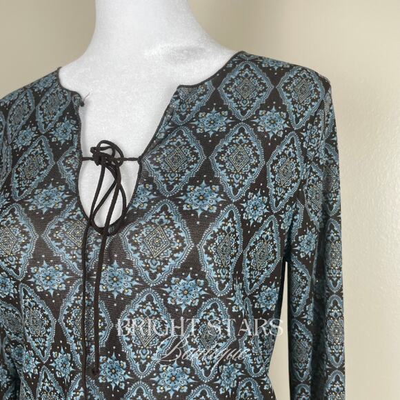 Rare Vintage Semi Sheer Print Top ASO Willow Rosenberg BtVS Y2K Boho Buffy - Picture 7 of 9